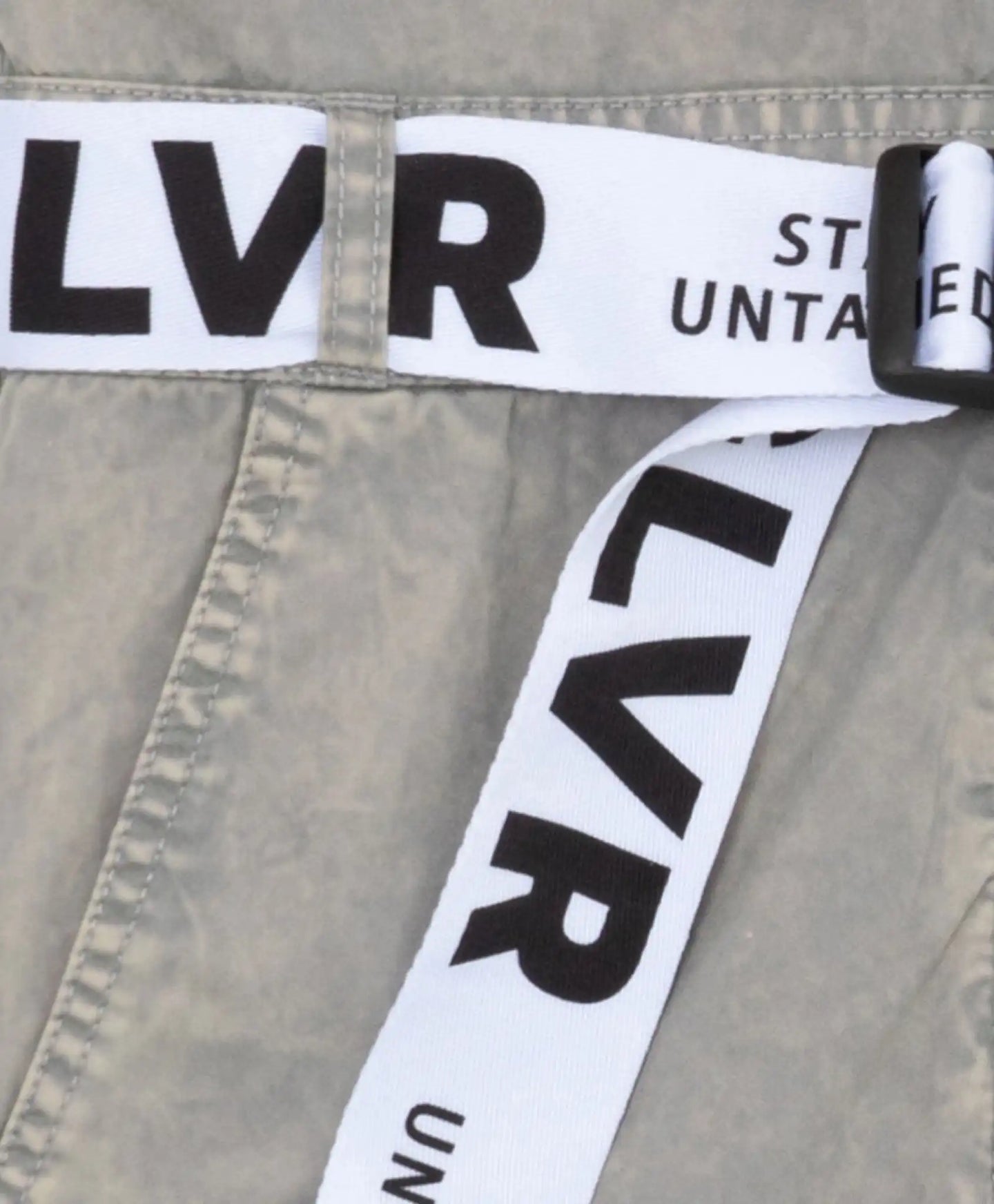 Дънков гащеризон с качулка, райе и принт сив Gulliver