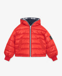 Яке с качулка с изкуствен пух и паднали рамена червено Gulliver