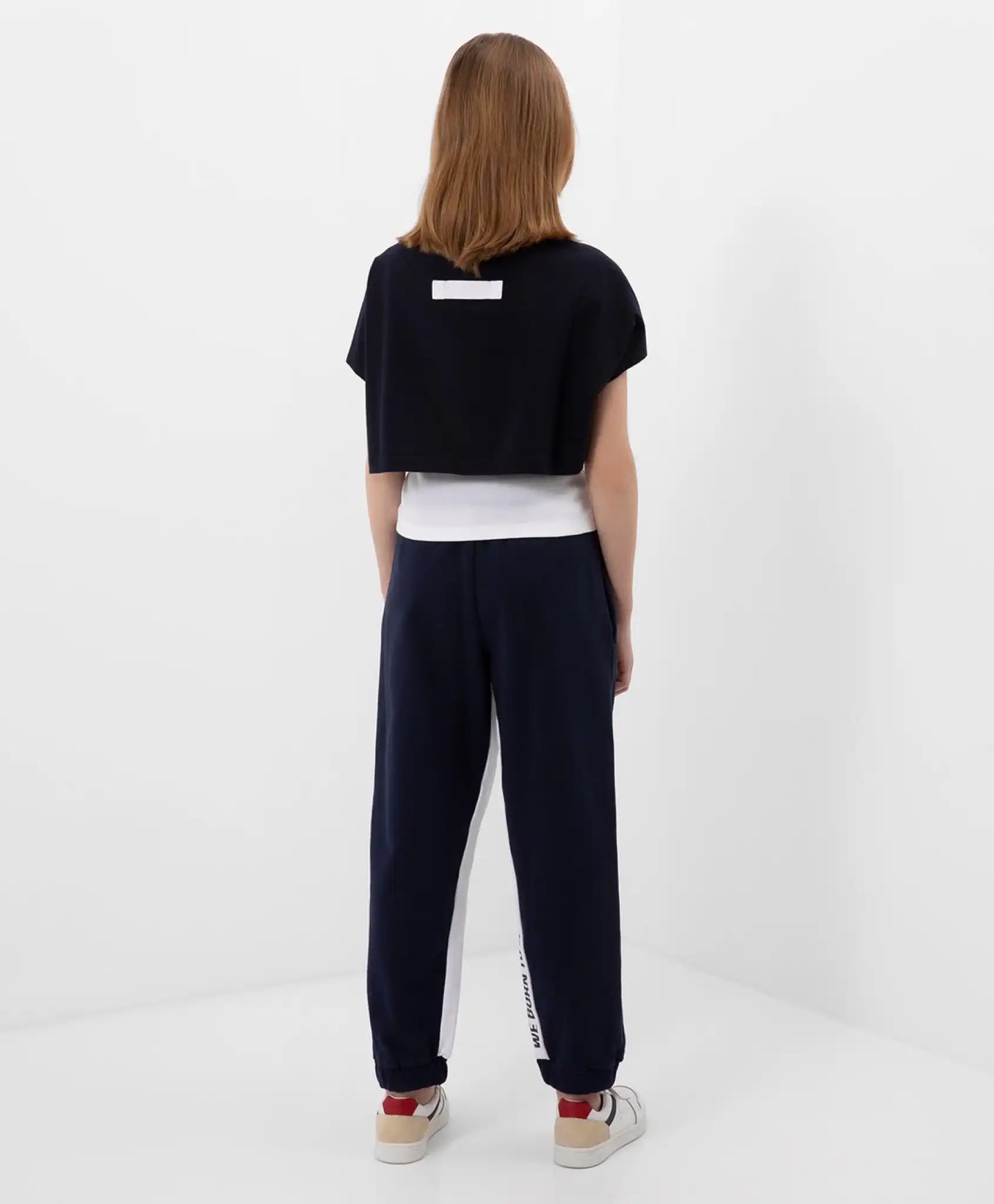 Поларени панталони с колан и ластични маншети син Gulliver