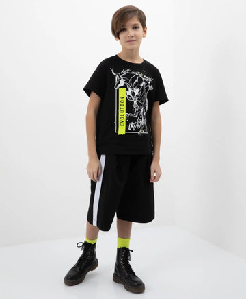 Къси панталони на бели райета черен Gulliver