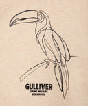 Тениска с райе и щампа бежова Gulliver