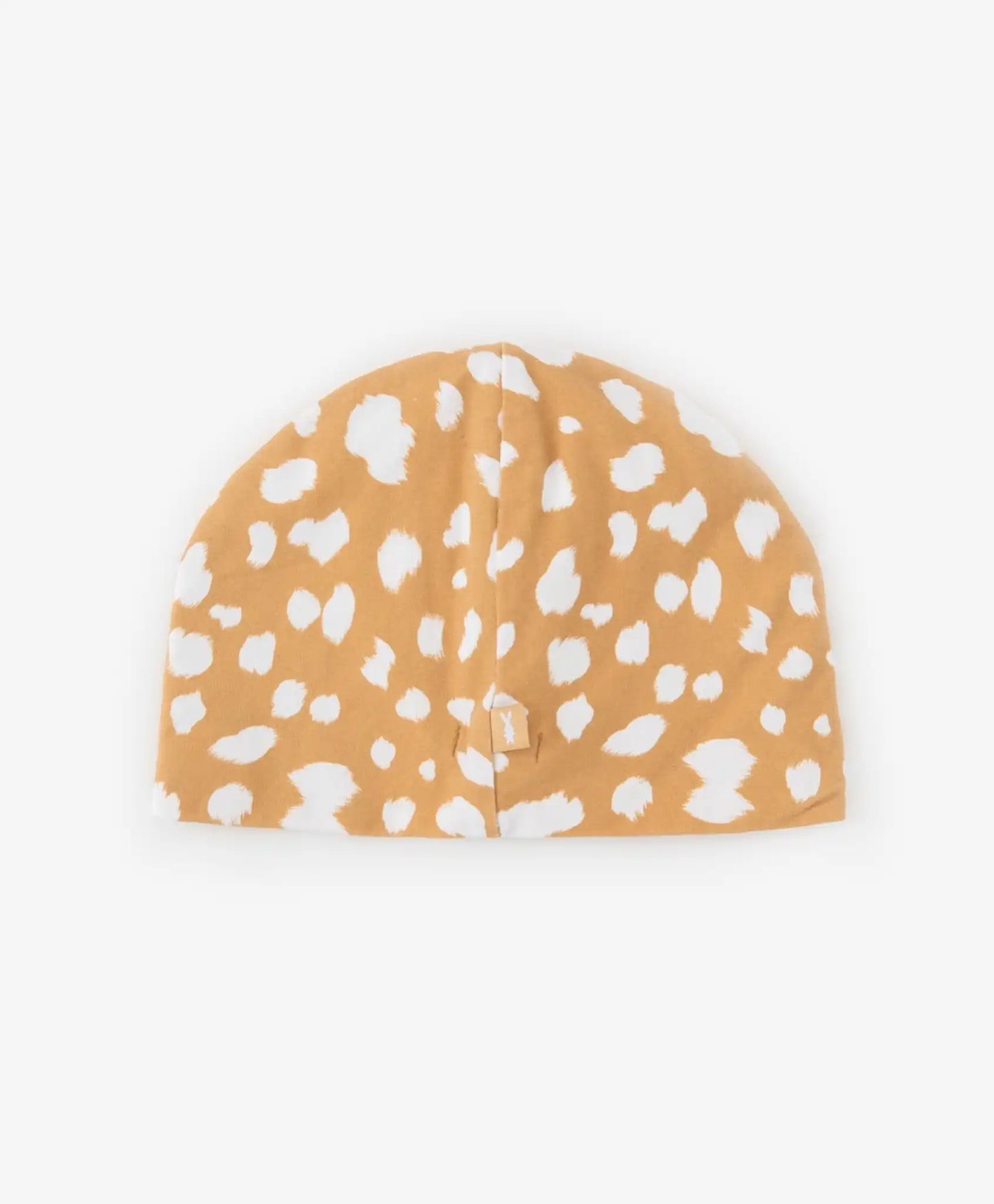 Шапка с животинска шарка бежова