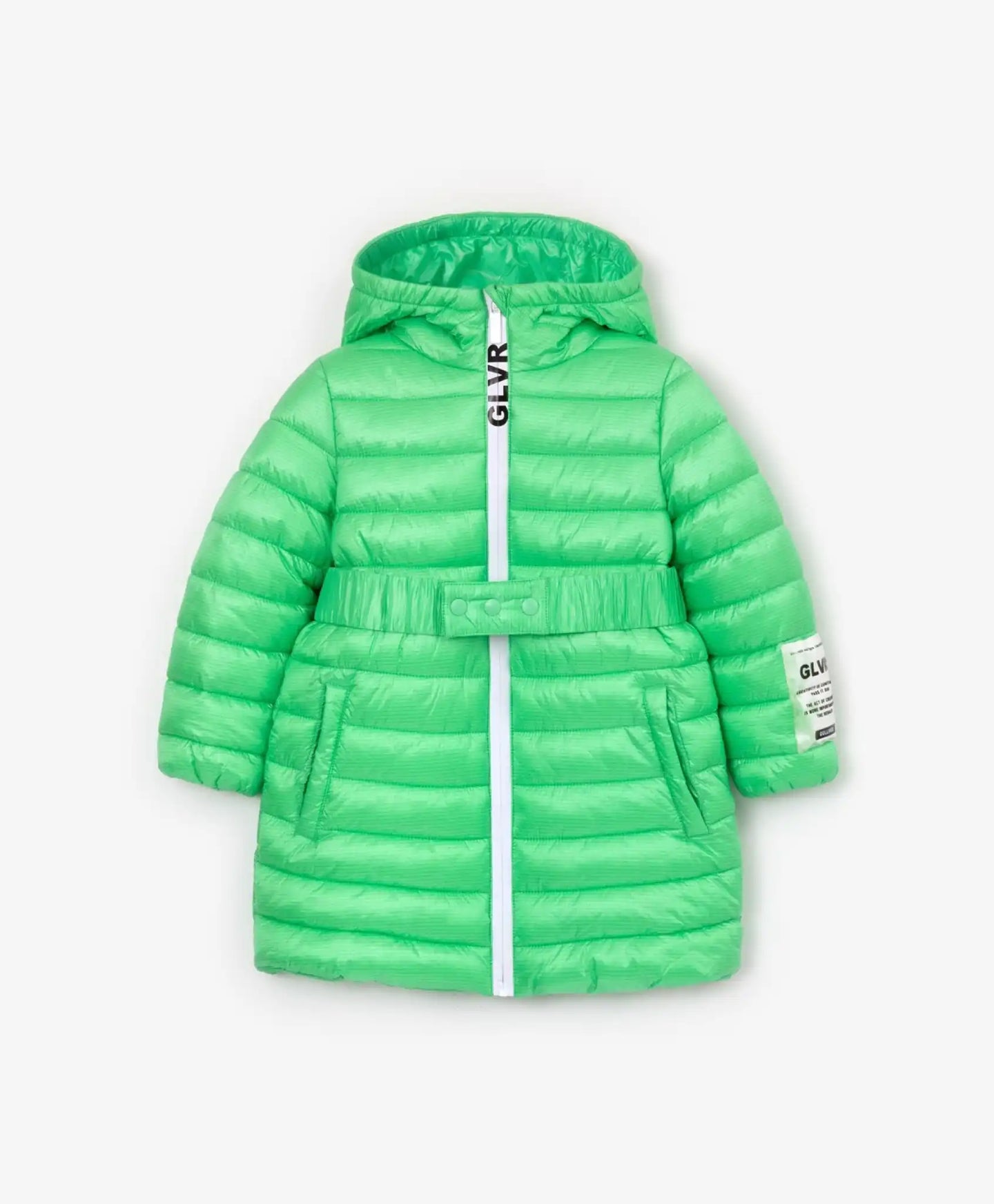Демисезонно ватирано палто с качулка - зелено, Gulliver