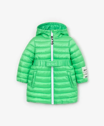 Демисезонно ватирано палто с качулка - зелено, Gulliver
