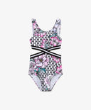 Флорален бански за МОМИЧЕ основен изглед