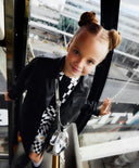 Кожен черен тренчкот за МОМИЧЕ основен изглед