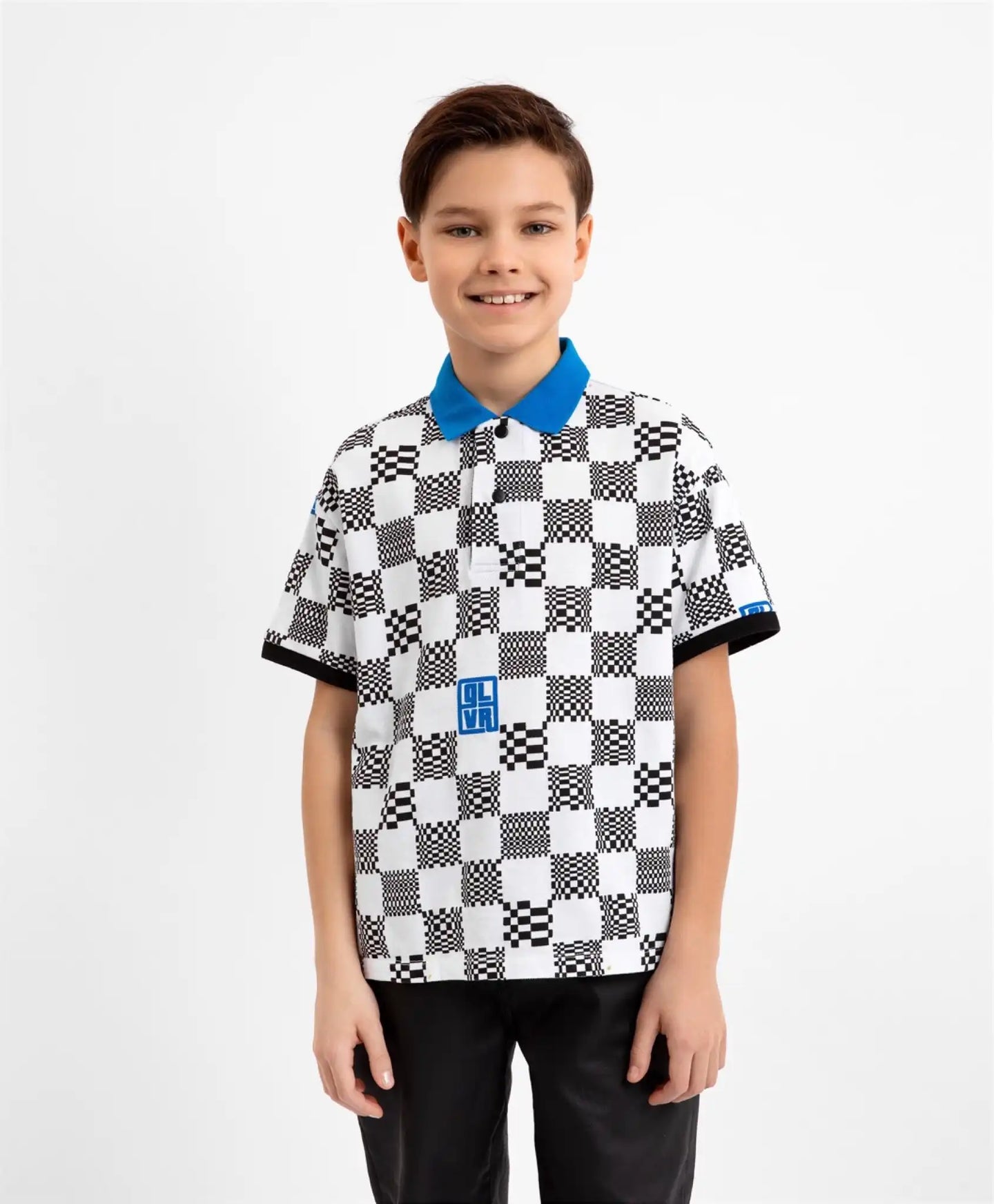 Поло от пике с черно-бяла графика, Gulliver