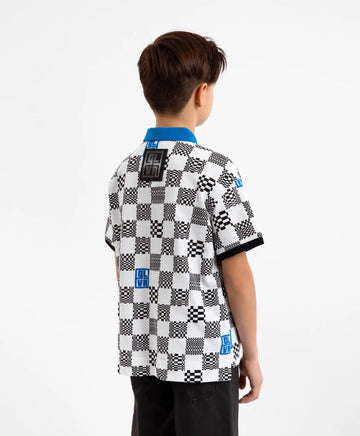 Поло от пике с черно-бяла графика, Gulliver