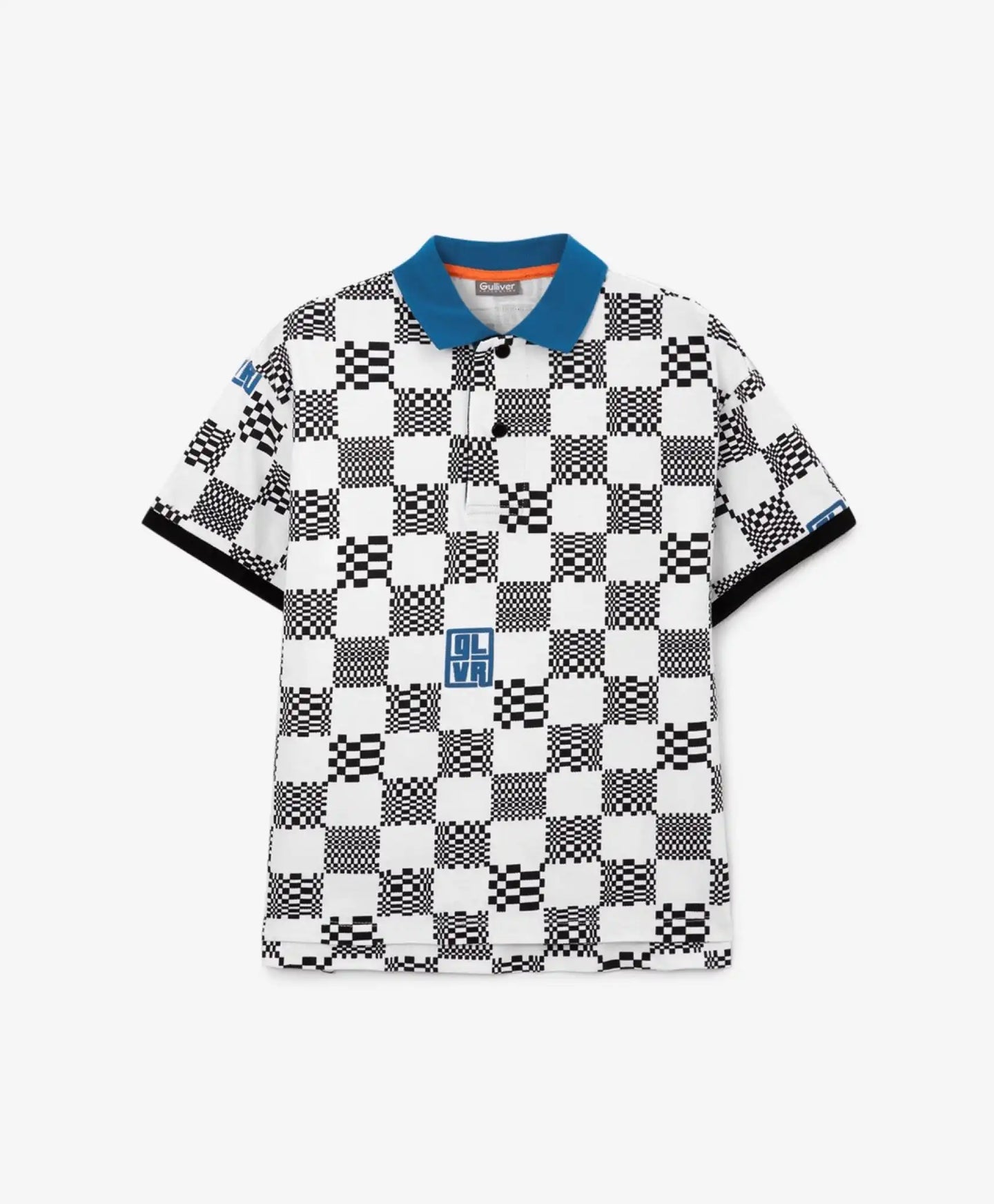 Поло от пике с черно-бяла графика, Gulliver