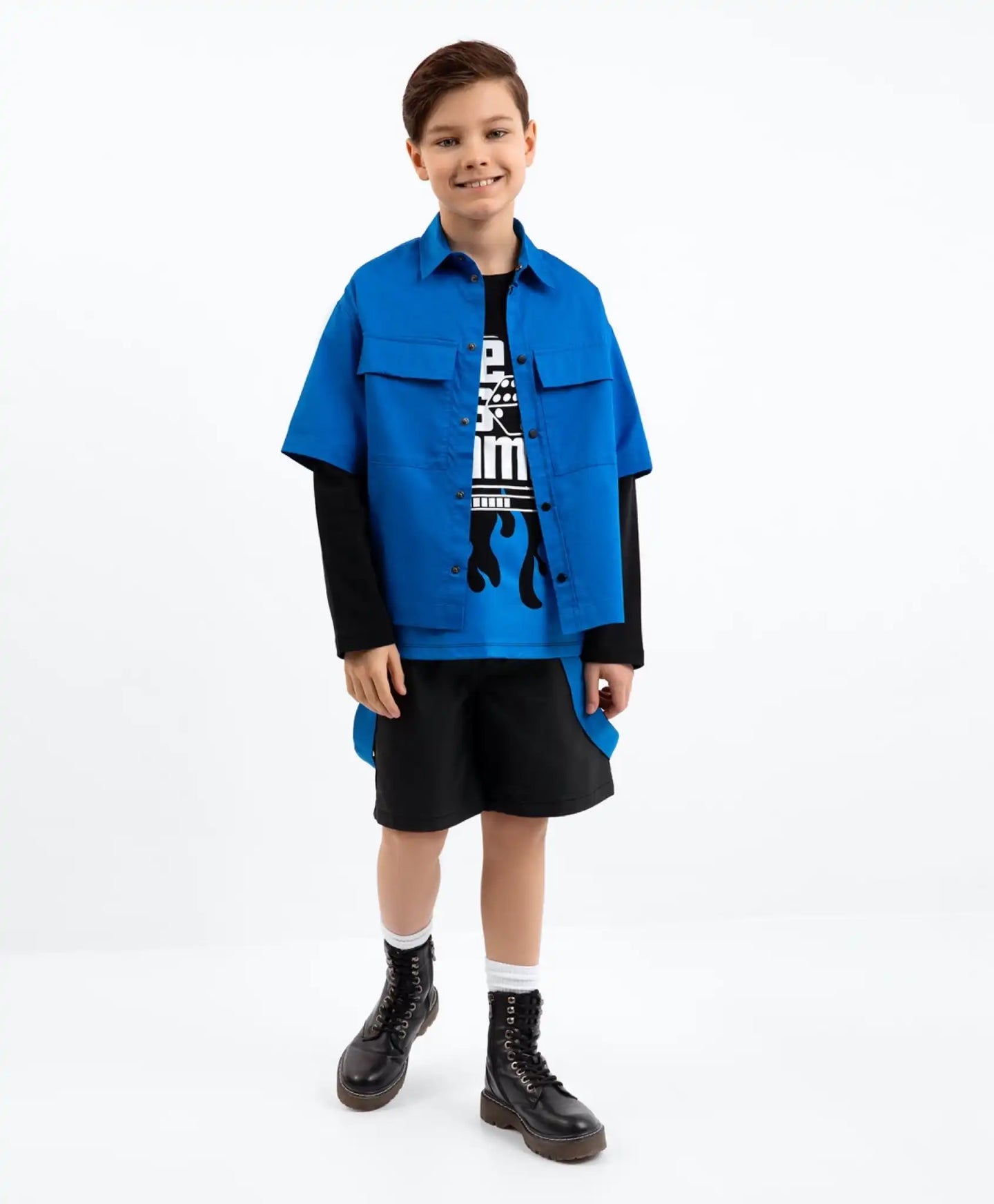 Дънкови шорти с еластична кръпка - черни, Gulliver