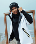 Ветровка от плътен влагоустойчив бяла за МОМЧЕ основен изглед