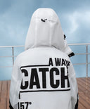 Ветровка от плътен влагоустойчив дъждобран - бяла, Gulliver