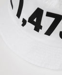 Шапка панама с голям контрастен шрифт - бяла, Gulliver