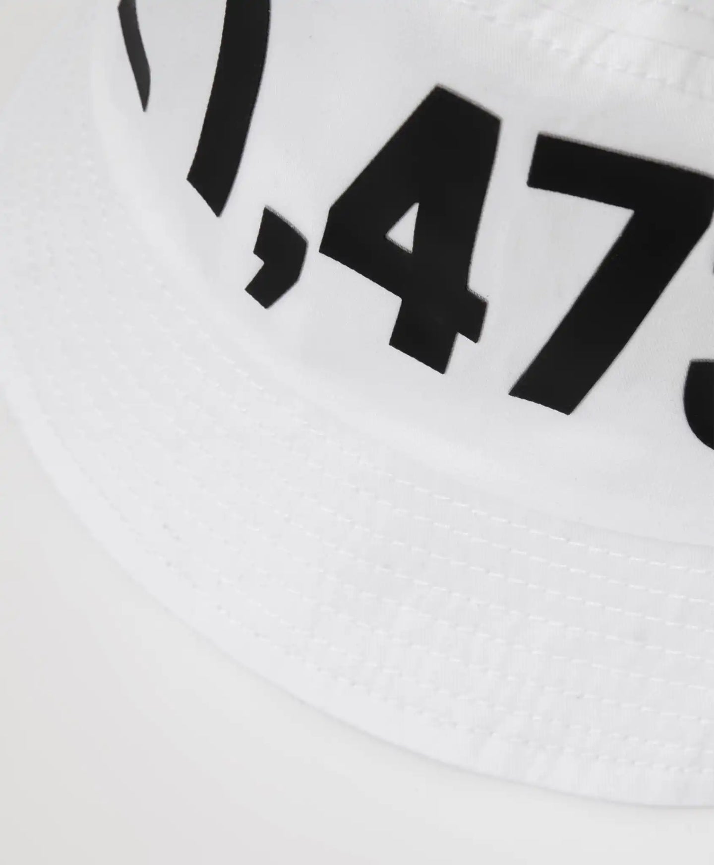 Шапка панама с голям контрастен шрифт - бяла, Gulliver