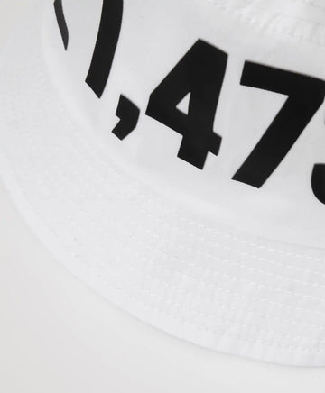 Шапка панама с голям контрастен шрифт - бяла, Gulliver