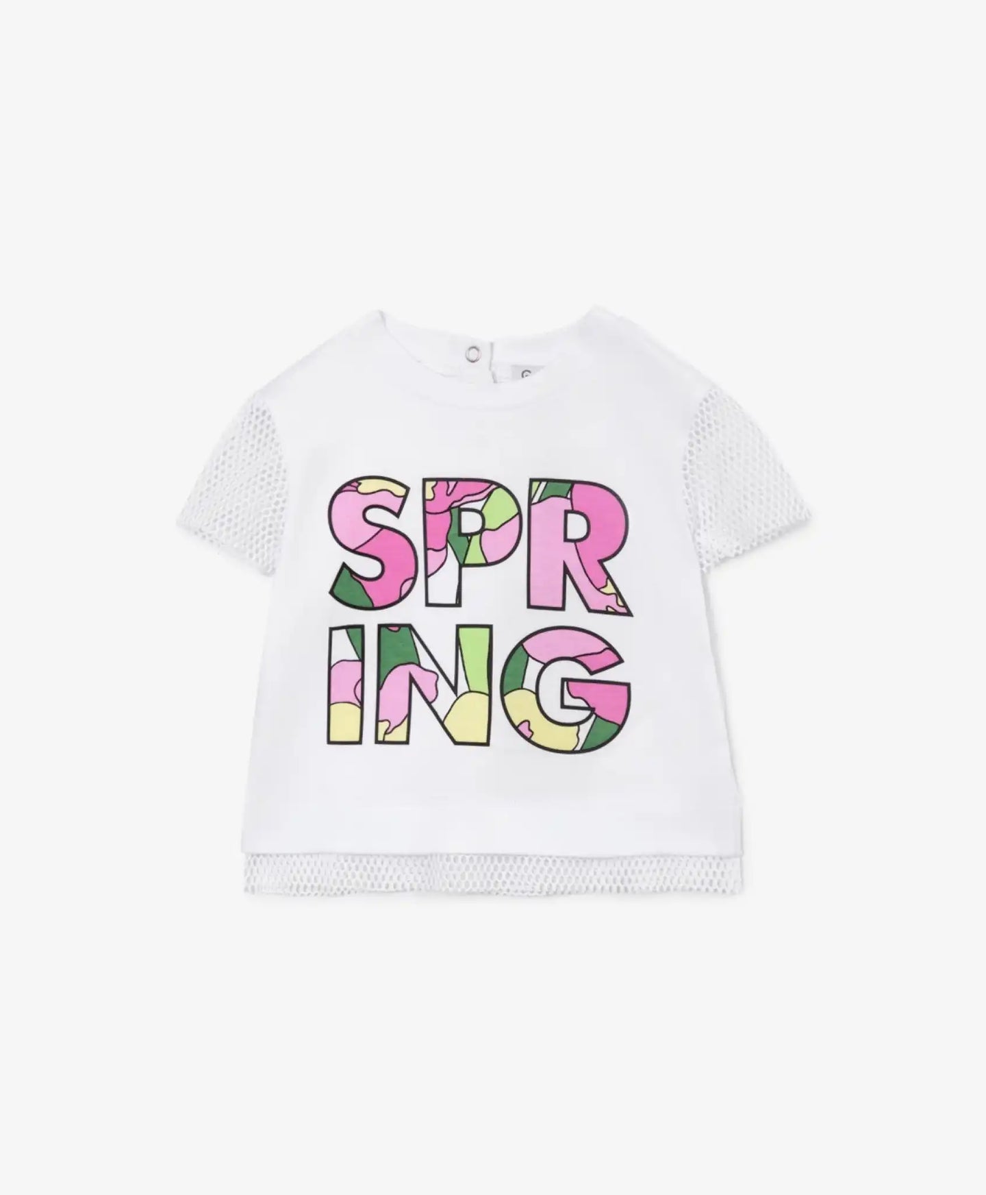 Тениска с цветен принт - бяла, Gulliver