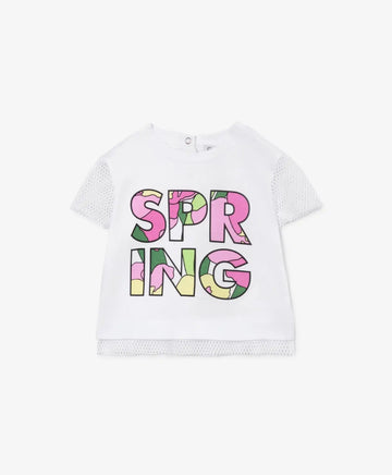 Тениска с цветен принт - бяла, Gulliver