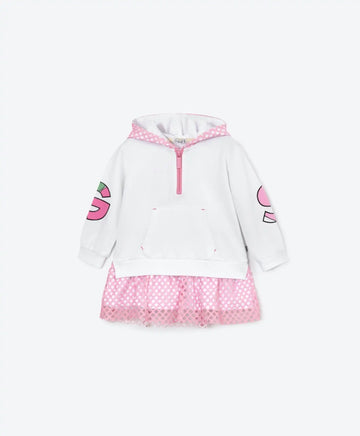 Тънка рокля с качулка - бяла, Gulliver