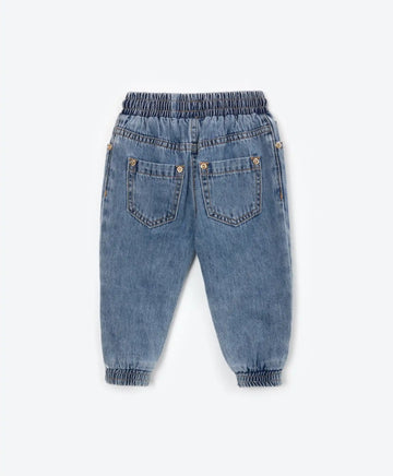 Дънки с колан и маншети - сини, Gulliver