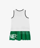 Бял трикотажен сарафан за момичета Gulliver