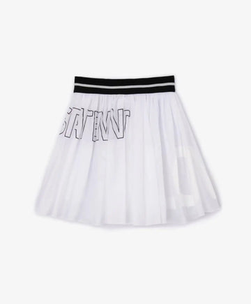 Бяла пола от тънък прозрачен плат с памучна подплата за момиче Gulliver