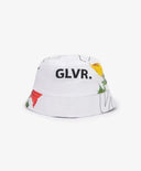 Бяла поплин панама с цветен принт за момичета Gulliver