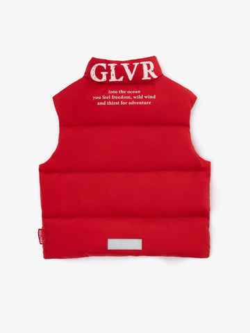 Стегнат елек, утеплен, червен за момче на Gulliver