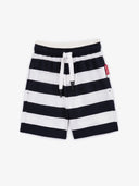 Раирани трикотажни къси панталони за МОМЧЕ основен изглед