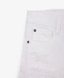 Бели джинсови шорти с ефект на разрушаване за момче Gulliver