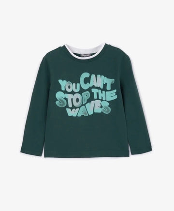 Сив лонгслив за момче Gulliver