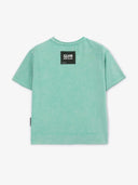 Зелена лаконична тениска с модерно оцветяване за момче Gulliver