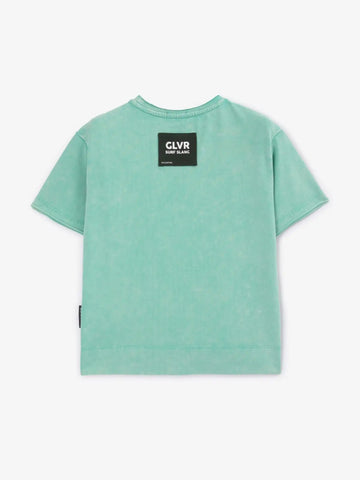 Зелена лаконична тениска с модерно оцветяване за момче Gulliver