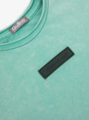 Зелена лаконична тениска с модерно оцветяване за момче Gulliver