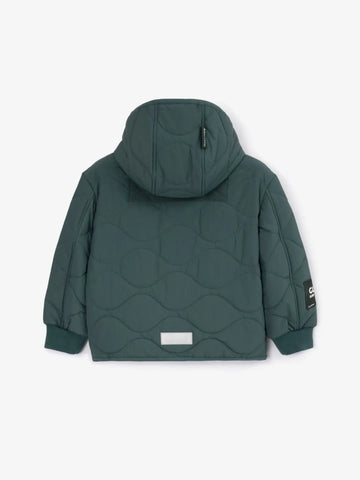 Стегнато яке с качулка в сиво за момче на Gulliver