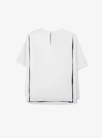 Тениска с отлетни детайли от тънък текстил на Gulliver