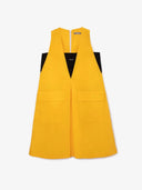 Рокля с контрастна отделка за МОМИЧЕ основен изглед