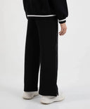 Трико панталони с копчета по страничните шевове, черни за момичета Gulliver