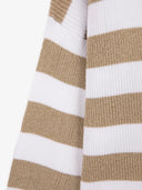 Плетен пуловер в широка ивица със златист лурекс от Gulliver