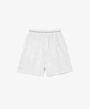 Бели хавлиени шорти с текстуриран геометричен дизайн за момиче Gulliver