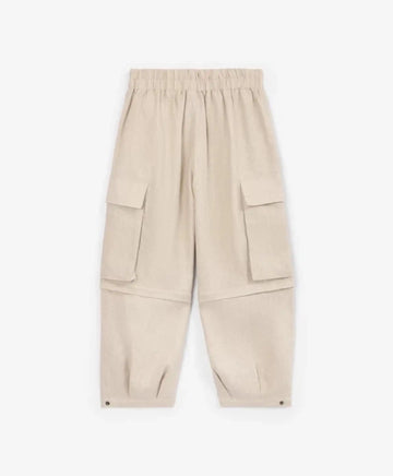 Бежови ленени панталони-трансформери за момче Gulliver