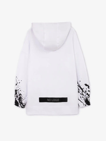 Удължен суитшърт с контрастна декорация от Gulliver