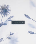 Тениска за момиче с флорален принт и декорация от пайети бяла Gulliver