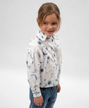 Блуза с дълъг ръкав бяла за МОМИЧЕ основен изглед