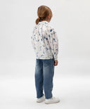 Блуза с дълъг ръкав от поплин с флорален мотив бяла Gulliver