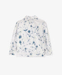 Блуза с дълъг ръкав от поплин с флорален мотив бяла Gulliver