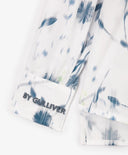 Блуза с дълъг ръкав от поплин с флорален мотив бяла Gulliver