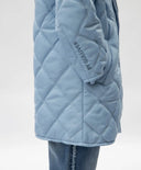 Детско капитонирано палто със сваляща се яка синьо Gulliver