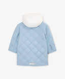 Детско капитонирано палто със сваляща се яка синьо Gulliver