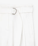 Текстилни панталони за момиче с колан, стеснени, бели Gulliver