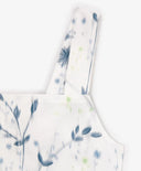 Гащеризон бял с флорален мотив от поплин Gulliver